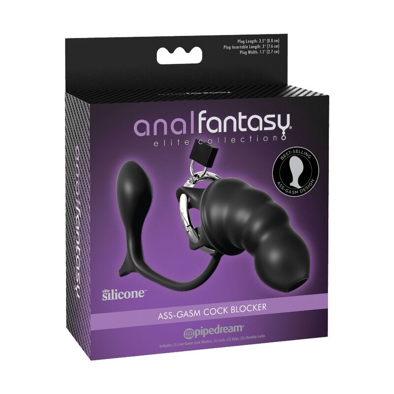 Anal Fantasy Elite Collection-Ass-Gasm Cock Blocker-Silikon, USB · Sextoys (Bild 3)