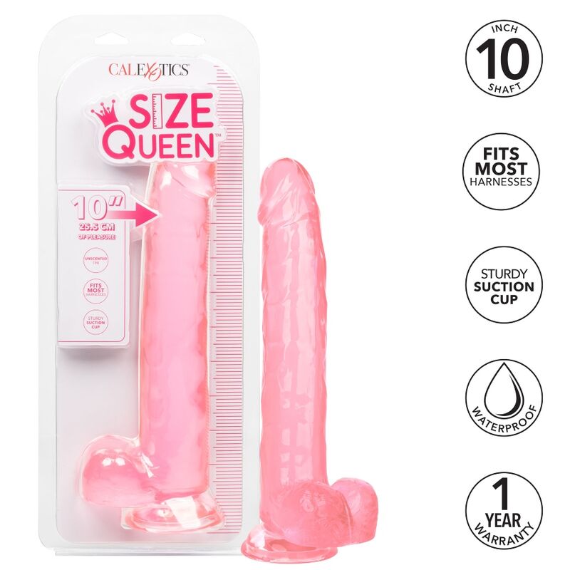 Calexotics-Size Queen Dildo Pink 25.5 cm-TPR, Wasserdicht, Saugnapf · Vibratoren (Bild 2)