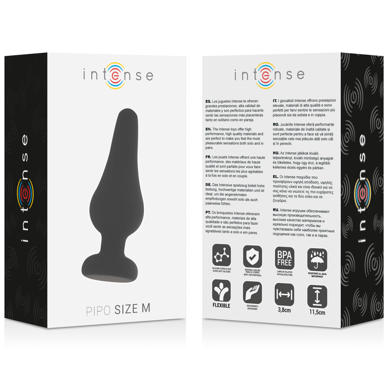 Intense Anal Toys-Analplug Pio M Schwarz Silikon 11 Cm · Sextoys (Bild 4)