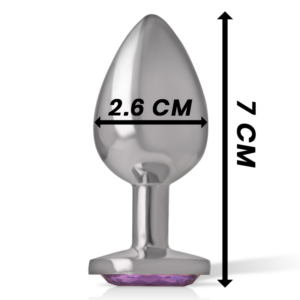 Intense Anal Toys-Analplug Metall Aluminium mit Lila Kristall · Spielzeug aus Glas & Metall (Bild 6)