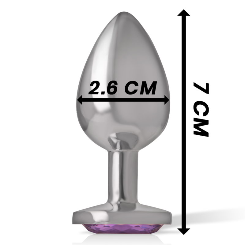 Intense Anal Toys-Analplug Metall Aluminium mit Lila Kristall · Spielzeug aus Glas & Metall (Bild 6)