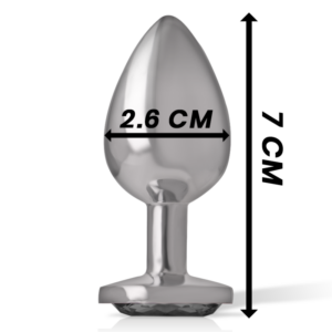 Intense Anal Toys-Analplug aus Aluminium mit Schwarz Kristall · Spielzeug aus Glas & Metall (Bild 5)
