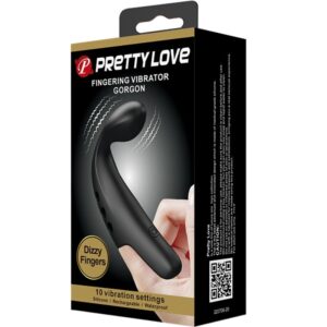 Fun Toys-Black Gorgon Vibrator Geben Sie ein, Schwarz-Silikon, 10 Geschwindigkeiten · Vibratoren (Bild 3)