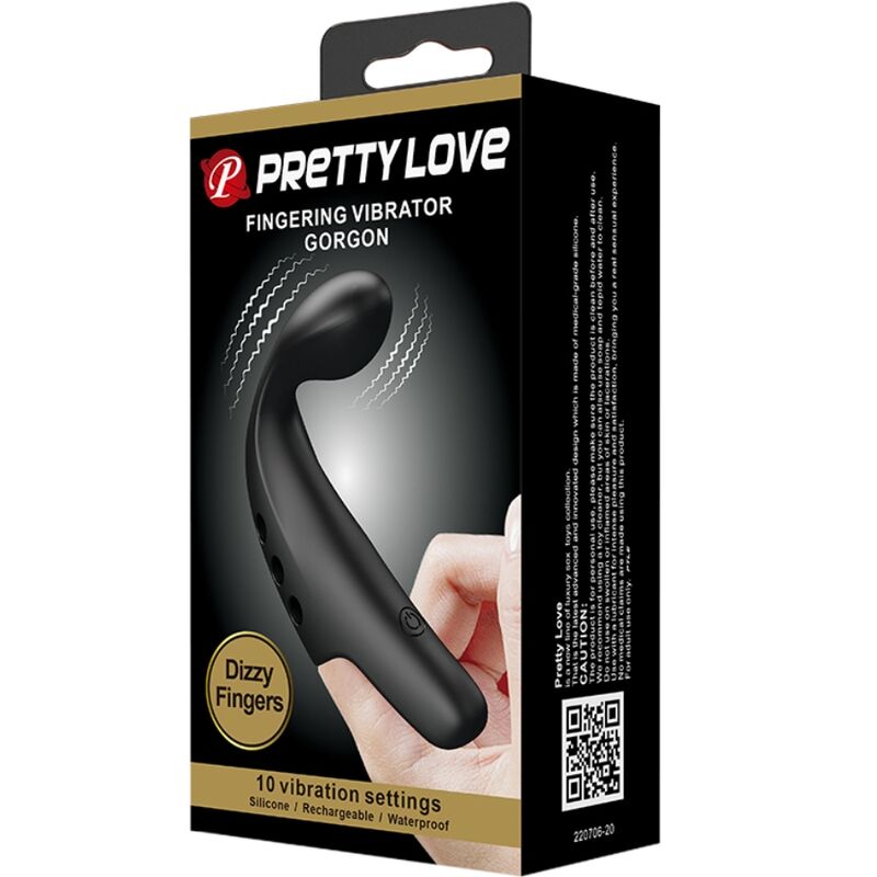Fun Toys-Black Gorgon Vibrator Geben Sie ein, Schwarz-Silikon, 10 Geschwindigkeiten · Vibratoren (Bild 3)