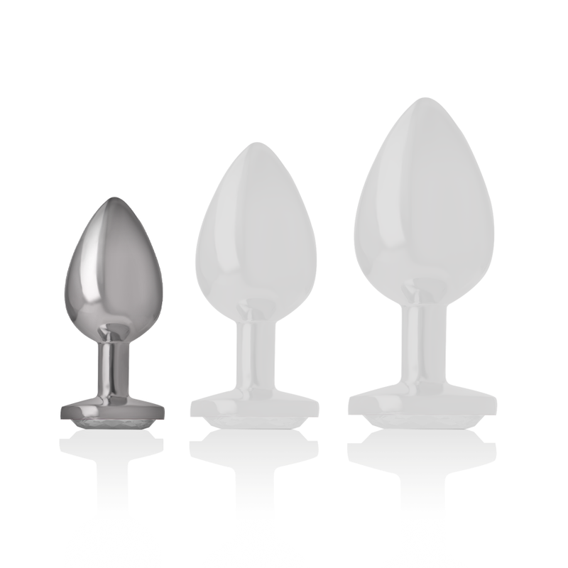 Intense Anal Toys-White Heart Analplug Metall, Größe S · Spielzeug aus Glas & Metall (Bild 5)