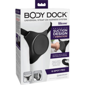 Pipedreams-Body Dock G-spot Pro Harness-Silikon, 10 Geschwindigkeiten · Strap-on & Harness