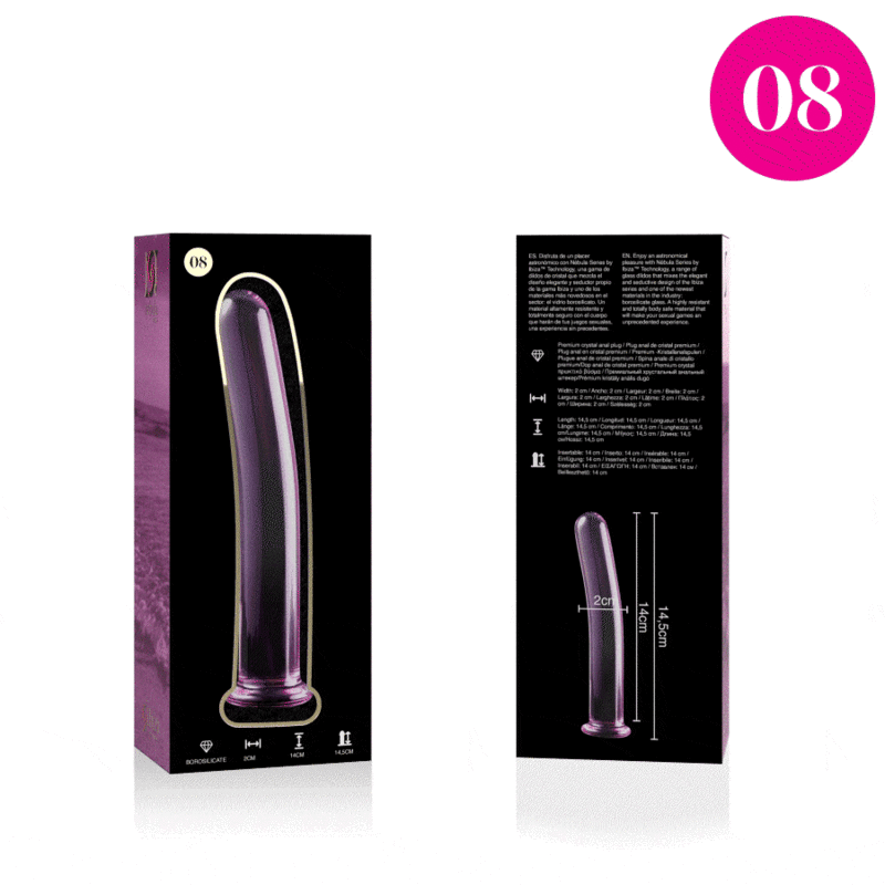 Nebula Series by Ibiza-Modell 8 Dildo Kristall 14.5 x 2 cm · Spielzeug aus Glas & Metall (Bild 5)