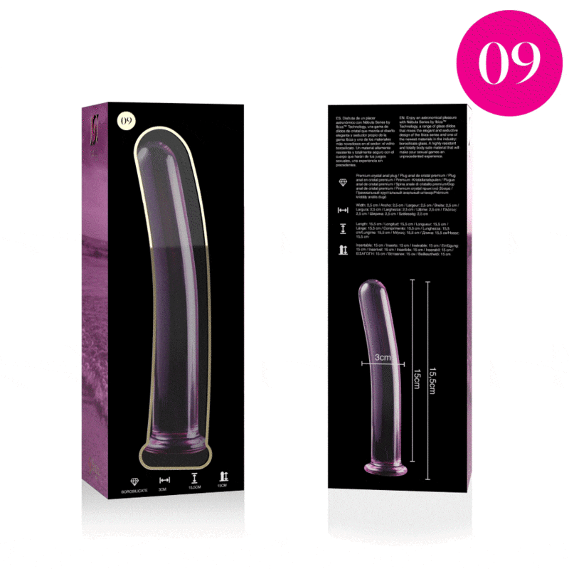 Nebula Series by Ibiza-Modell 9 Dildo Kristall 15.5 cm · Spielzeug aus Glas & Metall (Bild 4)