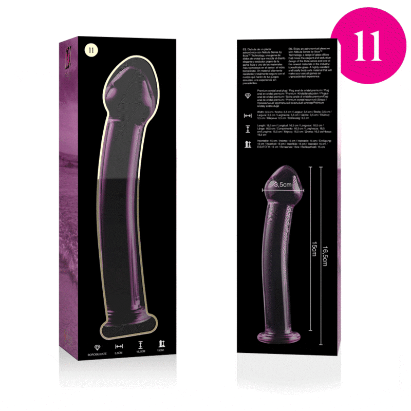Nebula Series by Ibiza-Modell 11 Dildo Kristall 16 cm · Spielzeug aus Glas & Metall (Bild 4)