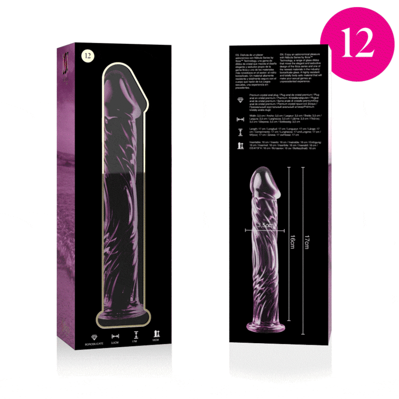 Nebula Series by Ibiza-Modell 12 Dildo Kristall 17 cm · Spielzeug aus Glas & Metall (Bild 6)