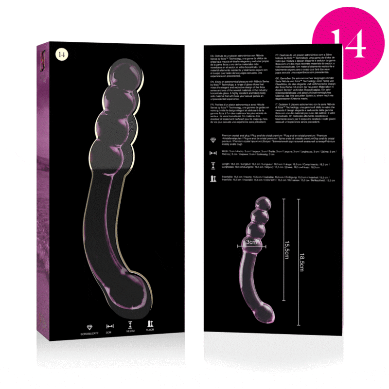 Nebula Series by Ibiza-Modell 14 Dildo Kristall 18.5 cm · Spielzeug aus Glas & Metall (Bild 7)
