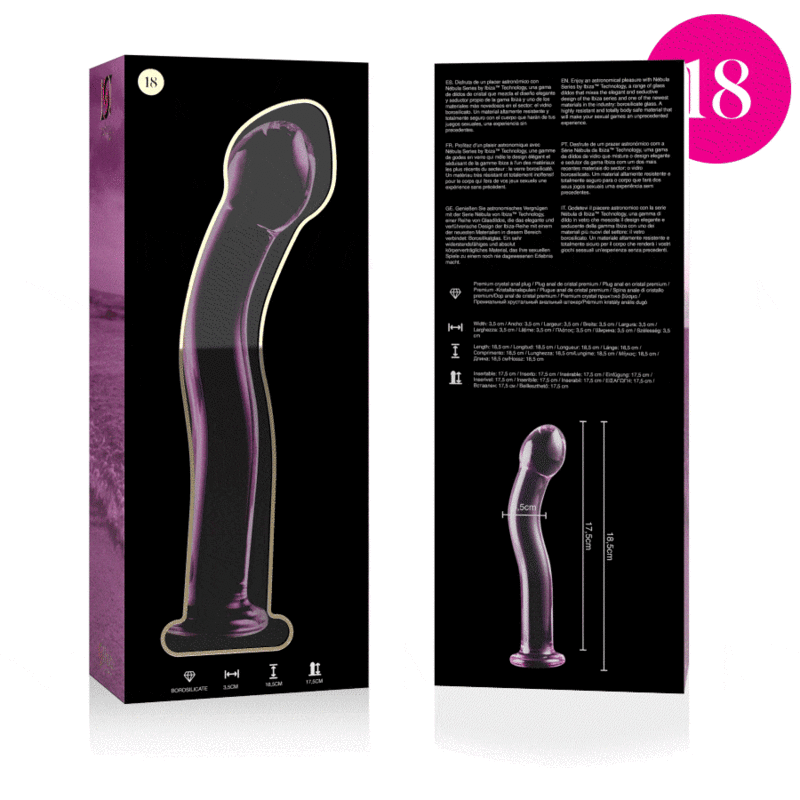 Nebula Series by Ibiza-Modell 18 Dildo Kristall 18.5 cm · Spielzeug aus Glas & Metall (Bild 3)