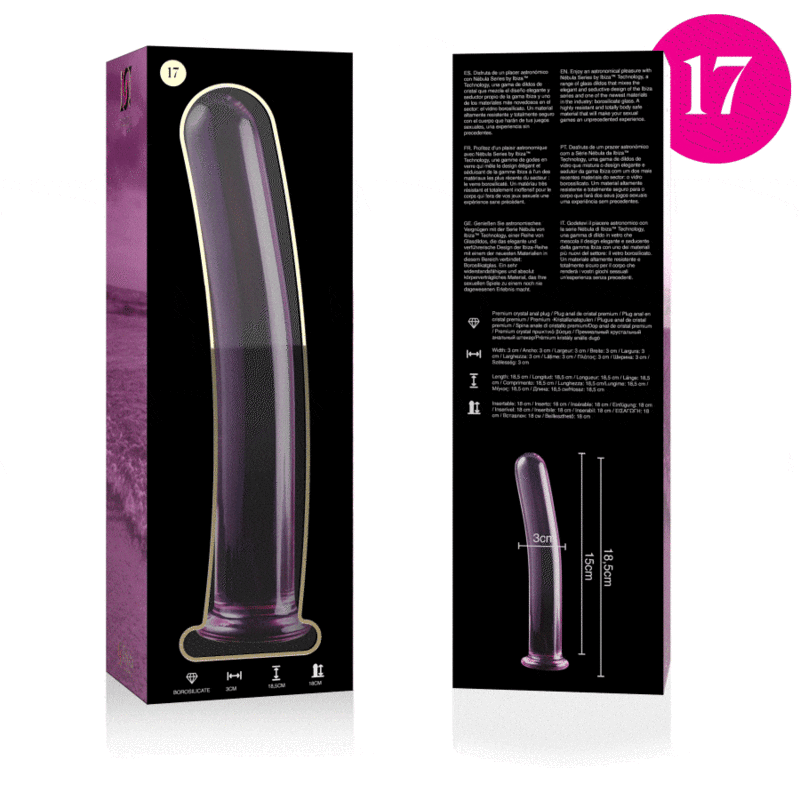 Nebula Series by Ibiza-Modell 17 Dildo Kristall 18.5 cm · Spielzeug aus Glas & Metall (Bild 4)