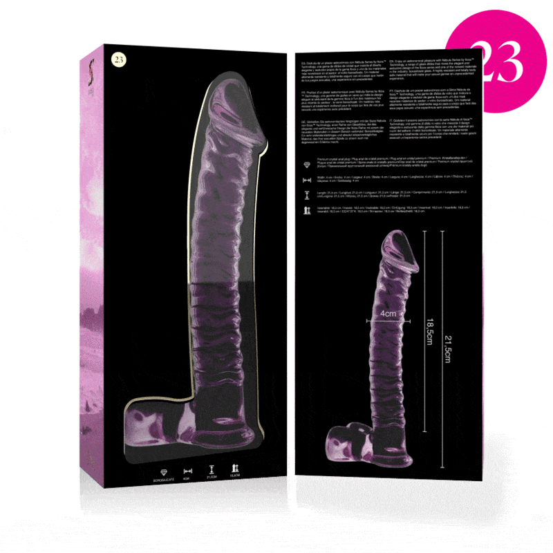 Nebula Series by Ibiza-Modell 23 Dildo Kristall 21.5 cm · Spielzeug aus Glas & Metall (Bild 6)