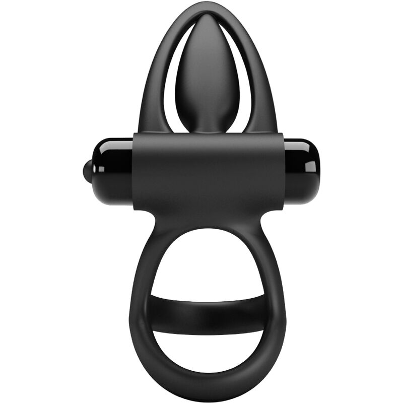 For Him-Vibrierende Ring 10 Vibrationen Silikon Schwarz-10 Geschwindigkeiten · Sextoys (Bild 5)