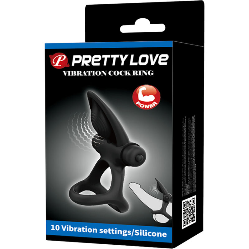 For Him-Vibrierende Ring 10 Vibrationen Silikon Schwarz-10 Geschwindigkeiten · Sextoys (Bild 7)
