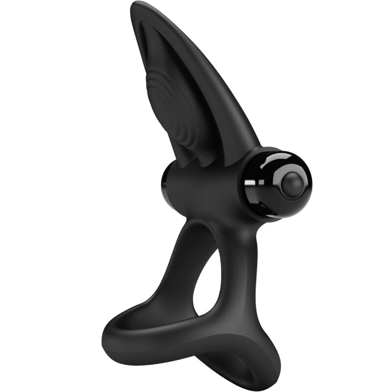 For Him-Vibrierende Ring 10 Vibrationen Silikon Schwarz-10 Geschwindigkeiten · Sextoys (Bild 4)