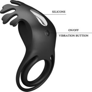 For Him-Ruben Vibrationsring 7 Vibrationen, Silikon Schwarz-7 Geschwindigkeiten · Sextoys (Bild 7)