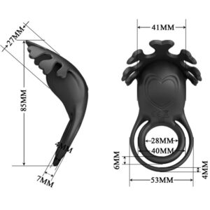 For Him-Ruben Vibrationsring 7 Vibrationen, Silikon Schwarz-7 Geschwindigkeiten · Sextoys (Bild 8)
