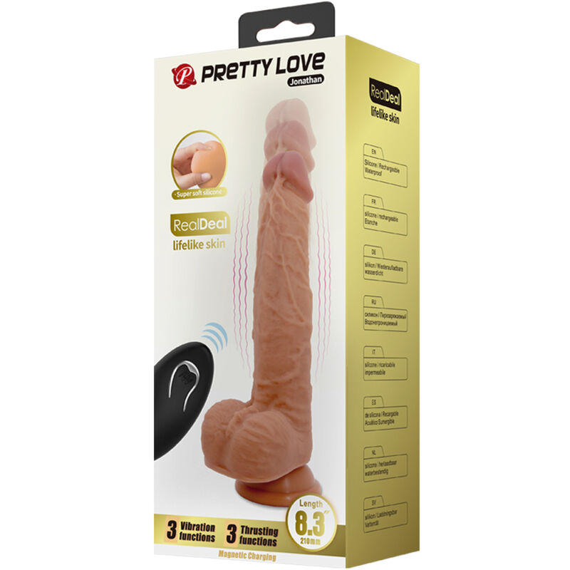 Remote Control-Jonathan Dildo Silikon 3 Vibrationen + 3 Längen · Vibratoren (Bild 7)