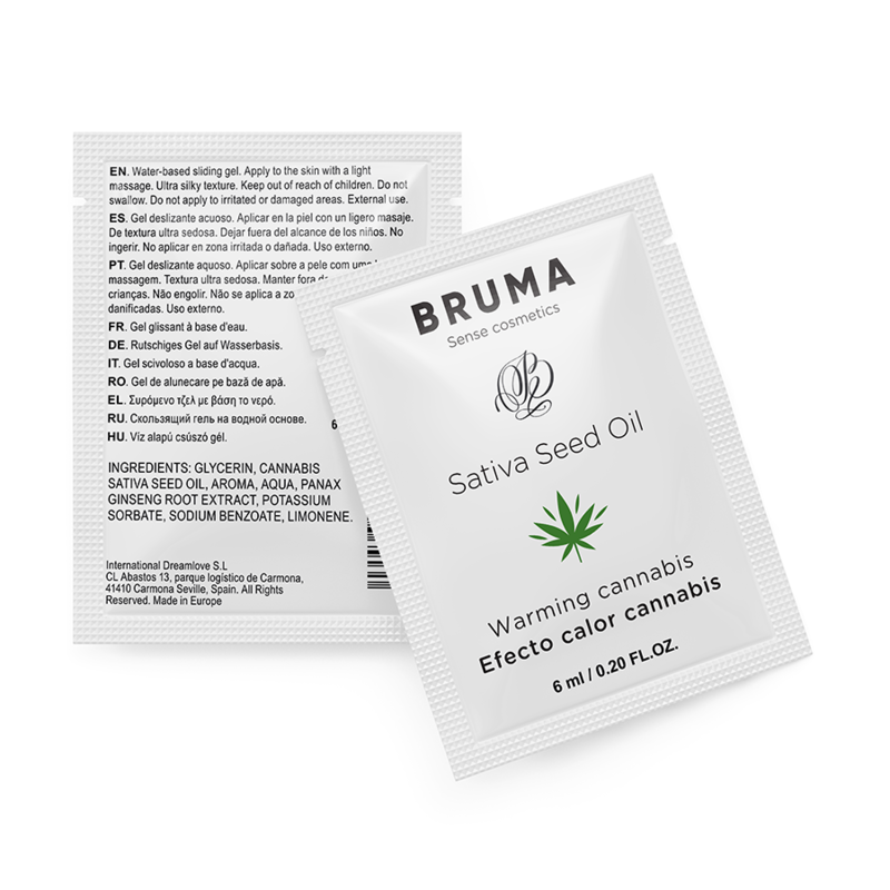 Bruma-Rutschiges Gel mit Sativa-Samenöl, Heizeffekt · Kosmetika & Aphrodisiaka
