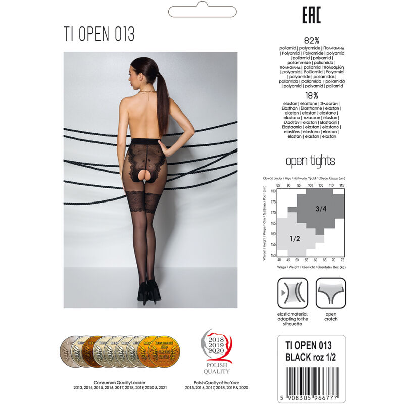Passion-Tiopen 013 Strümpfe Schwarz 20/40 Den · Sexy Damen-Dessous (Bild 5)