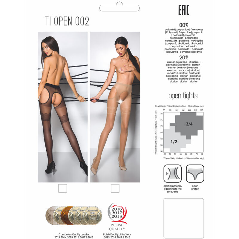 Passion-Tiopen 002 Strümpfe/(20 Den) Schwarz · Sexy Damen-Dessous (Bild 5)