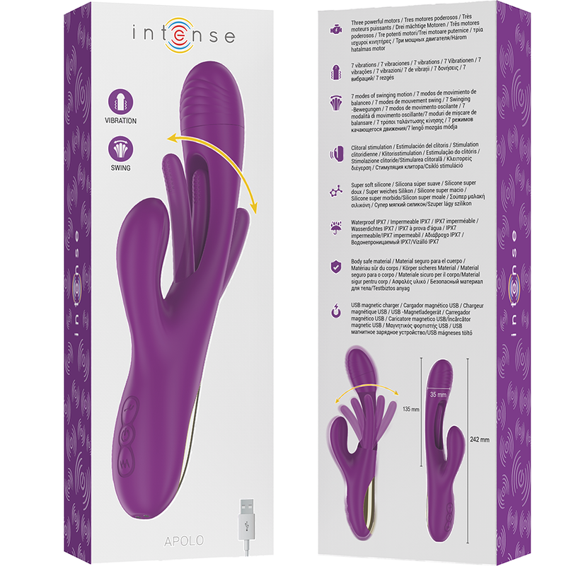 Intense High Tech-Apollo Vibrator Multifunktionalität Wiederaufladbar 7 · Vibratoren (Bild 2)