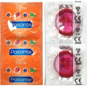 Pasante-Kondome mit Erdbeeraroma, Packung 144 Stk.-Latex