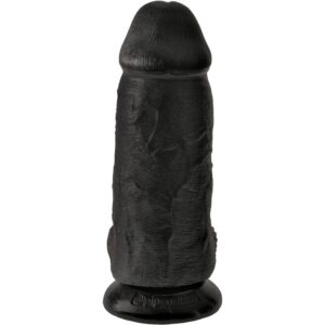 King Cock-Chubby Realistischer Penis 23 cm Schwarz-PVC, Saugnapf · Strap-on & Harness (Bild 4)