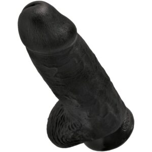 King Cock-Chubby Realistischer Penis 23 cm Schwarz-PVC, Saugnapf · Strap-on & Harness (Bild 5)
