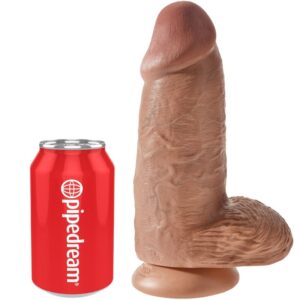 King Cock-Chubby Realistischer Penis 23 cm Karamell-PVC, Saugnapf