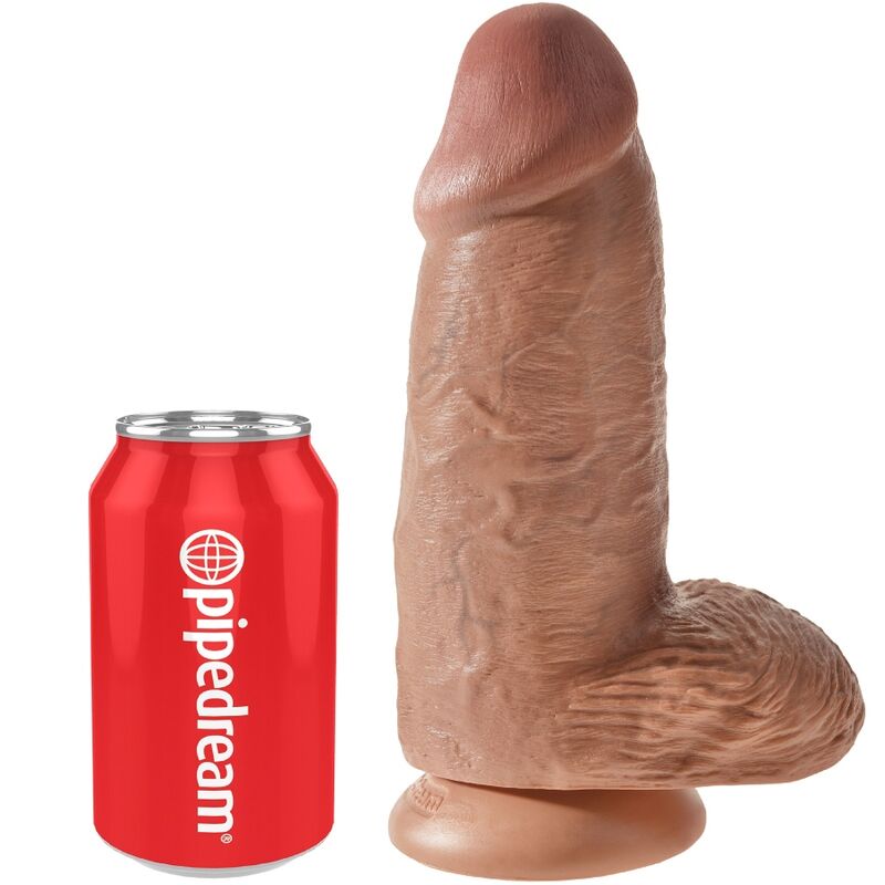 King Cock-Chubby Realistischer Penis 23 cm Caramel-PVC, Saugnapf · Strap-on & Harness