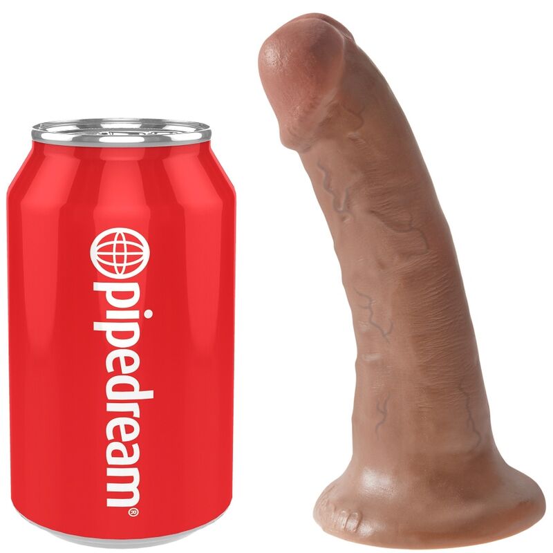 King Cock-Realistischer Penis 15 cm Karamell-Wasserdicht, Saugnapf