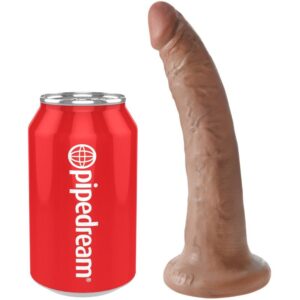 King Cock-Realistischer Penis 17.5 cm Karamell-Silikon, Wasserdicht