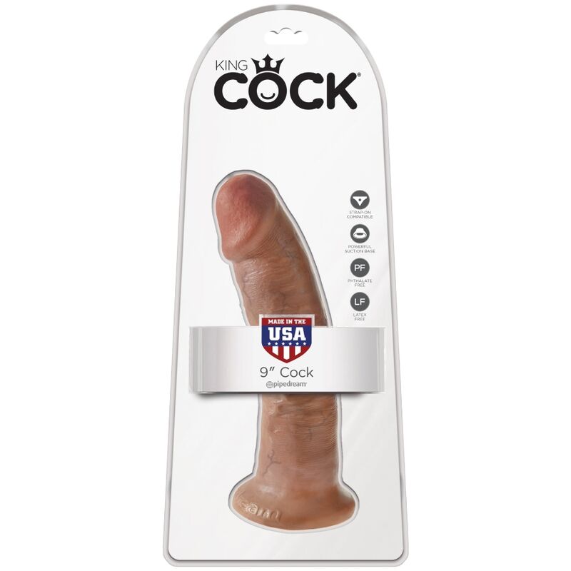 King Cock-Realistischer Penis 21.7 cm Caramel-PVC, Wasserdicht, Saugnapf · Vibratoren (Bild 6)