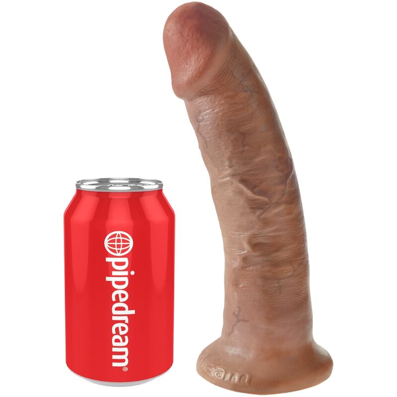 King Cock-Realistischer Penis 21.7 cm Karamell-PVC, Wasserdicht, Saugnapf