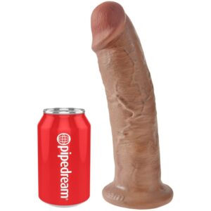 King Cock-Realistischer Penis 24 cm Karamell-PVC, wasserdicht, Saugnapf