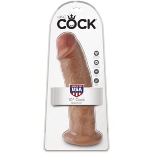 King Cock-Realistischer Penis 24 cm Caramel-PVC, Wasserdicht, Saugnapf · Strap-on & Harness (Bild 6)