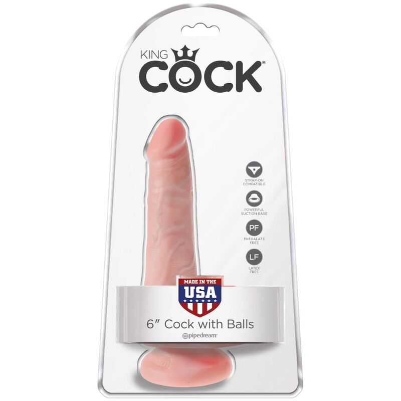 King Cock-Pipedreams King Cock Realistischer Penis mit Testikeln 13.5 cm · Strap-on & Harness (Bild 2)