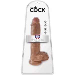 King Cock-Realistischer Penis mit Testikel 19.8 cm Caramel-PVC · Strap-on & Harness (Bild 2)