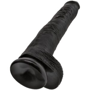 King Cock-Realistischer Penis mit Hoden 30.5 cm Schwarz-PVC, Saugnapf · Strap-on & Harness (Bild 5)