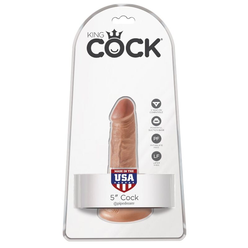 King Cock-Dildo Realistisch 12 cm Caramel-PVC, Saugnapf · Strap-on & Harness (Bild 4)