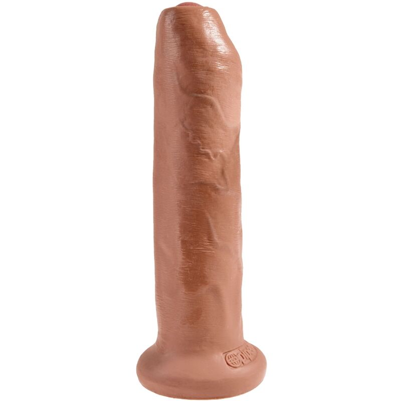 King Cock-Uncut Realistic Penis 17.8 cm Caramel-PVC, Saugnapf · Strap-on & Harness (Bild 3)