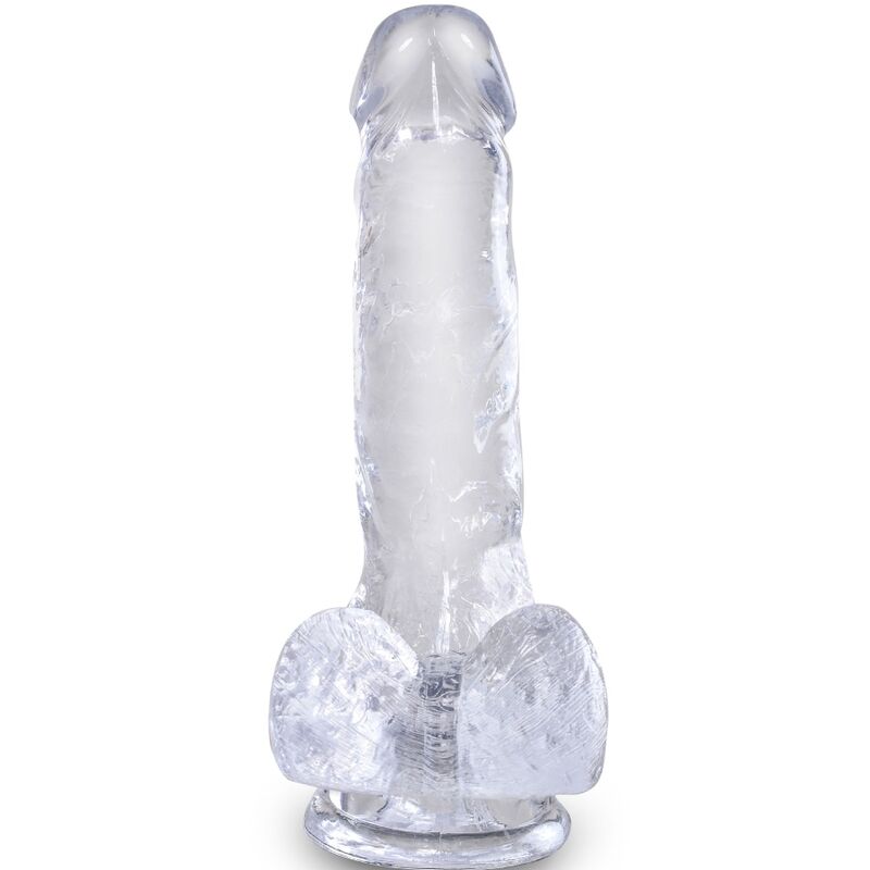 King Cock-Clear Realistic Penis Transparent mit Testikeln 13.5 cm · Strap-on & Harness (Bild 5)