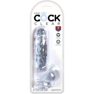 King Cock-Clear Realistic Penis Transparent mit Testikeln 13.5 cm · Strap-on & Harness (Bild 4)
