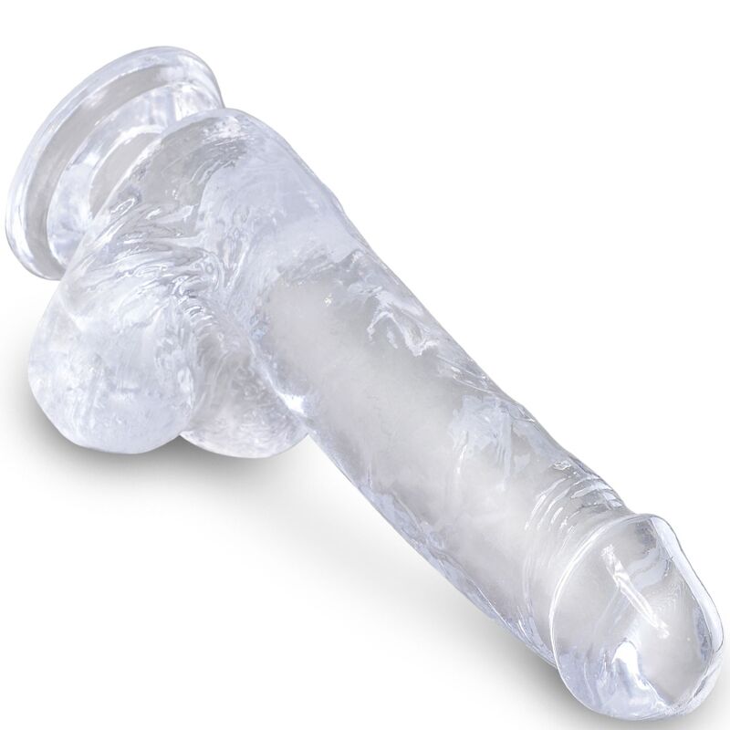 King Cock-Clear Realistic Penis Transparent mit Testikeln 13.5 cm · Strap-on & Harness (Bild 3)