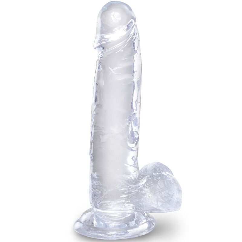 King Cock-Clear Realistische Transparent Penis mit Hoden, 15.2 cm · Strap-on & Harness