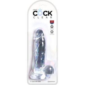 King Cock-Clear Realistische Transparent Penis mit Hoden, 15.2 cm · Strap-on & Harness (Bild 5)