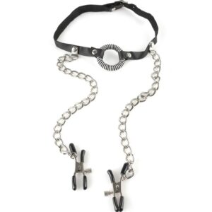 Fetish Fantasy Series-Pipedreams Gag mit Ring und Klemmen · Bondage & Handschellen (Bild 4)